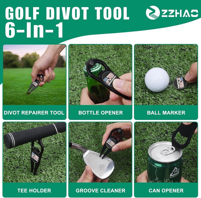 ZZHAO Golf Divot Tool and Golf Ball Marker, Divot Repair Tool，Golf Accessories for Men, Funny Gifts for Men, Tools for Men - Image 4